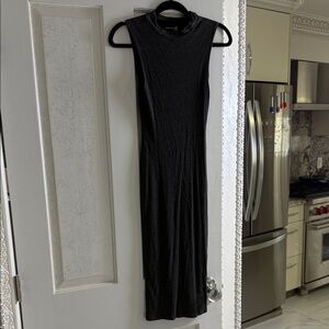 Elegant dark gray Sleeveless Dress